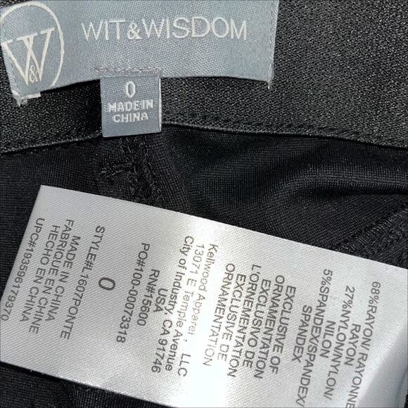 Wit & Wisdom Ab-Solution Ponte Black & Gray Plaid Skinny Pants Size 0 NWT - Picture 13 of 13